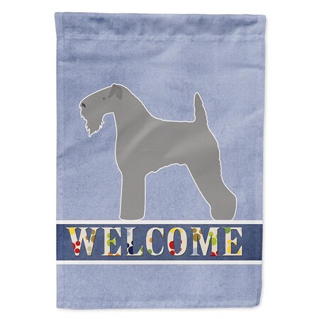 Carolines Treasures Kerry Blue Terrier Welcome Flag Canvas House Size BB5496CHF